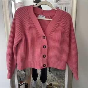 Cozy Pink Old Navy Button Cardigan